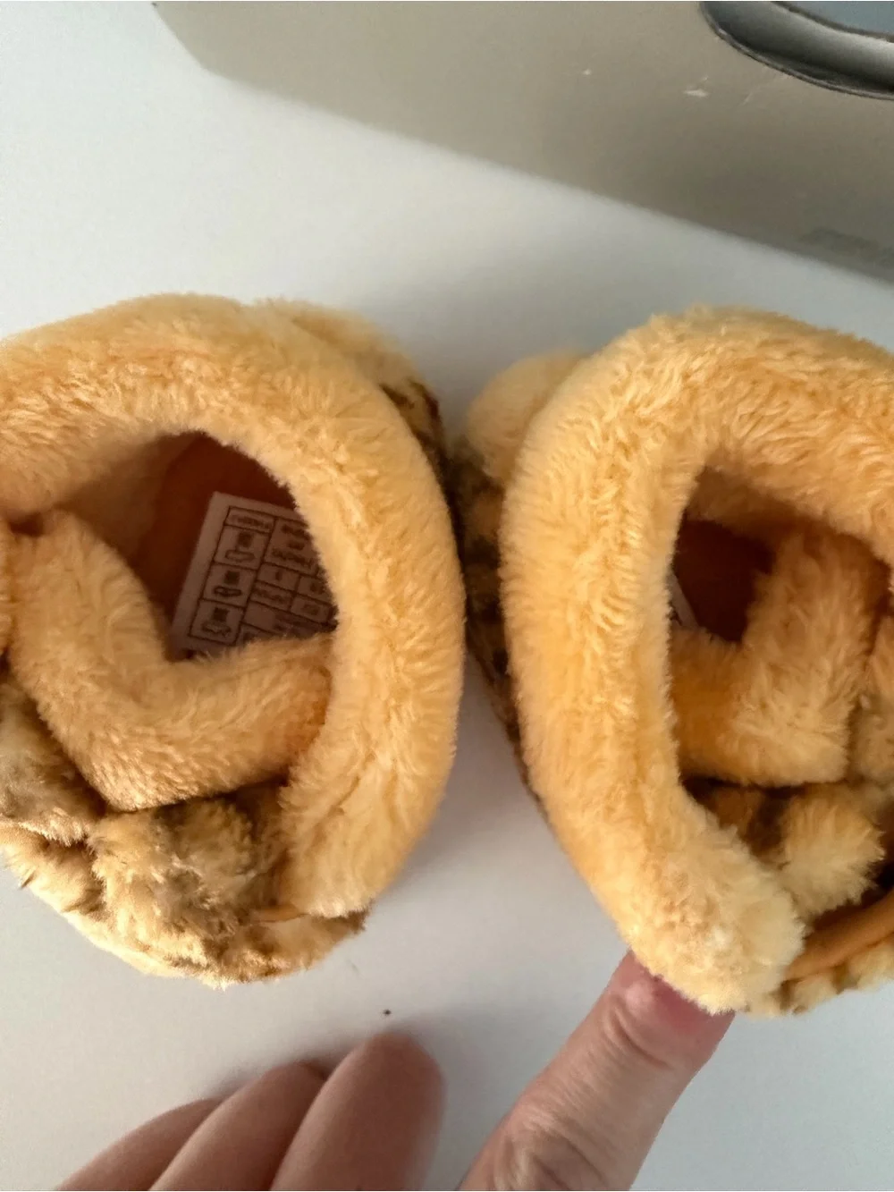 UGG Kids Plush Tiger Booties in Orange and Brown